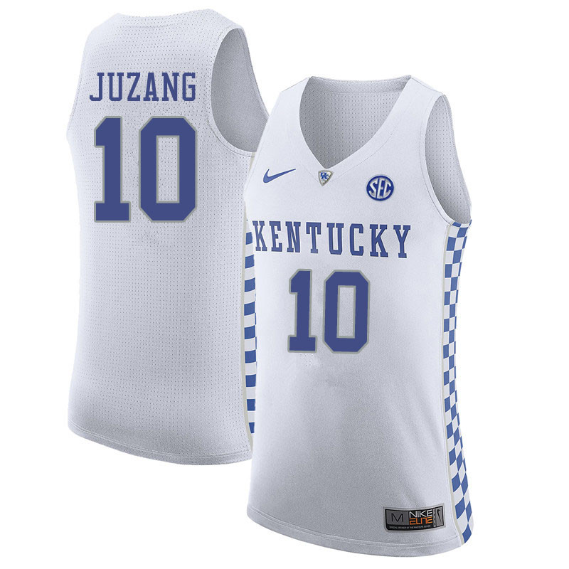 Men #10 Johnny Juzang Kentucky Wildcats College Basketball Jerseys Sale-White - Click Image to Close